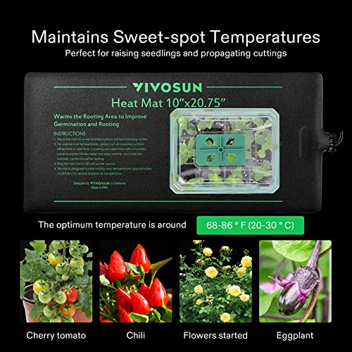 2 Pack Durable Waterproof Seedling Heat Mat 10" x 20.75" - view 6