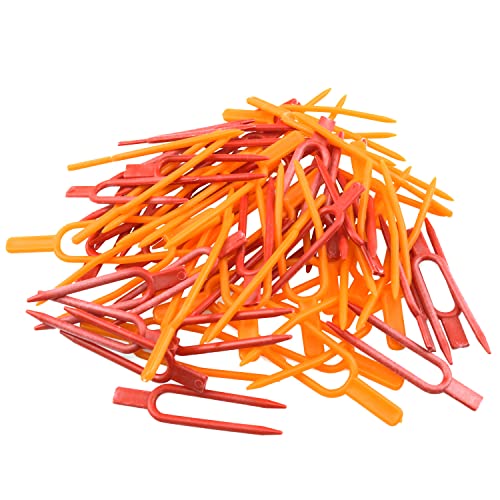Gardening Plant Fixing Clips Reusable Garden Strawberry Fork Used for Fixing Vines Such as Flowers, Strawberries and Watermelons (120 Each for red and Orange) -240PCS - view 4