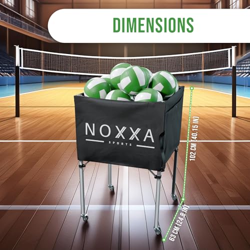 Volleyball Cart with Wheels - Portable Volleyball Ball Cart Bag on Wheels, Collapsible Sports Ball Equipment Storage Cart for Volleybal, Indoor and Outdoor. - view 6