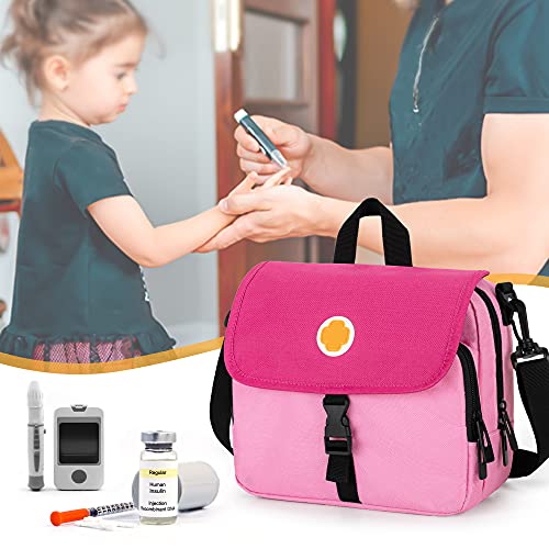 Diabetic Travel Case for Insulin Pen and Medical Supplies, Pink - view 6