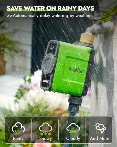 WiFi Water Timer for Garden Hose, Brass Inlet WiFi Sprinkler Controller, Smart Hose Timer Valve with Ethernet Gateway, Rain Delay for Garden/Lawn (Support WiFi & Ethernet Connection) - view 4