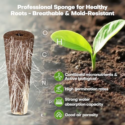 166PCS Hydroponic Pods Herb Kit: Grow Anything Kit With 600ml A&B Plant Food, 40 Grow Sponges, 40 Baskets, 40 Domes, 40 Labels, 1 Tweezer - Hydroponics Supplies for Aerogarden & Most Brand - view 4