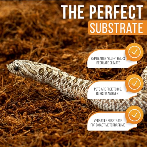 ReptiEarth Reptile Bedding, Fluffy Coconut Fiber Substrate 36 Quart Organic Coco Ready to Use for Bioactive Snake Terrarium, Lizard Tanks with Plants, for Frog, Tarantula or Hermit Crab Habitat (4 Pk) - view 4