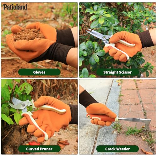 Brown Garden Tools Set 10-Piece, Gardening Gifts for Women Men - view 5