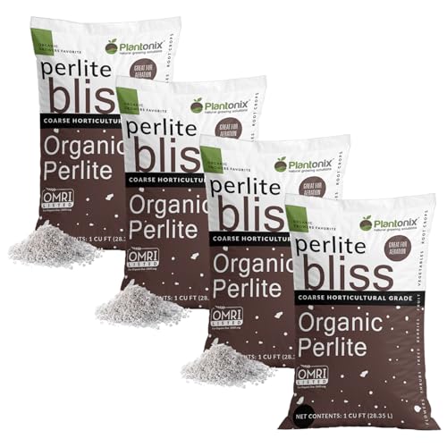 Perlite Bliss (4 Cubic Ft) - Organic Perlite for Plants Indoor Soil Amendment - Bulk Perlite for Gardening & Seed Starting - Mixes Easily with Potting Soil, Vermiculite, & Coco Coir for Plants