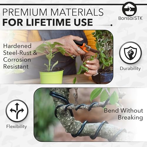 Bonsai Toolkit - Mini Garden Tools, Bonsai Wire Kit, Repotting Mat for Indoor Plants, Bonsai Tools, Succulent Tools, Bonsai Tree Kit Tools for Beginners, Bonsai Turntable, Transplanting Tool - view 7