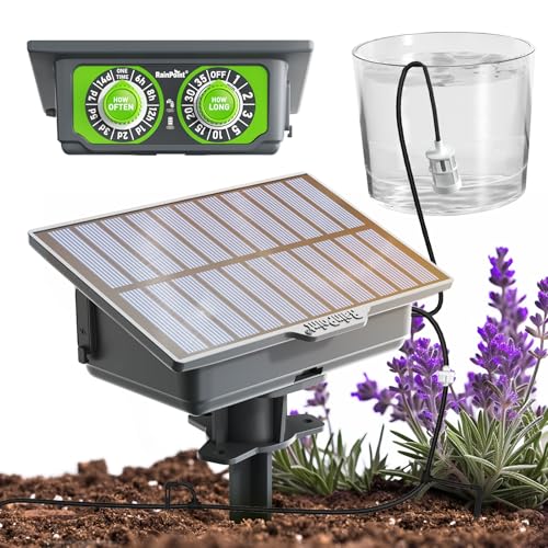 Easy-Setup Solar Drip Irrigation System Outdoor & Indoor, Automatic Plant Waterer Device Kit Beginner-Friendly Garden Raised Bed Grow Tent Water 10-15 Plants