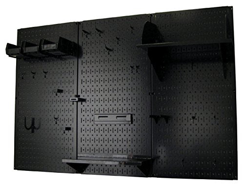 Pegboard Organizer 4 ft. Metal Pegboard Standard Tool Storage Kit with Black Toolboard and Black Accessories - view 2
