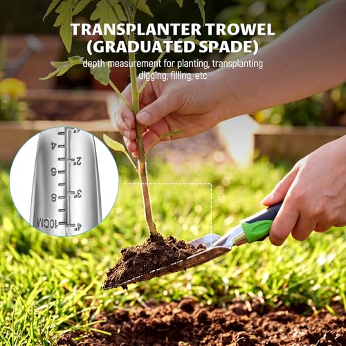 Gardening Tool Set, Heavy Duty Aluminum Alloy Hand Tools, Ergonomic Handle Design, Ideal Gardening Gifts for Women, Men, Mom and Dad - view 5
