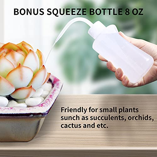 Watering Can Indoor Plants - Plant Watering Can 34 OZ, Long Spout Small Watering Can for House Plants Garden Potted Flowers with Spray Bottle, Squeeze Bottle Green - view 6