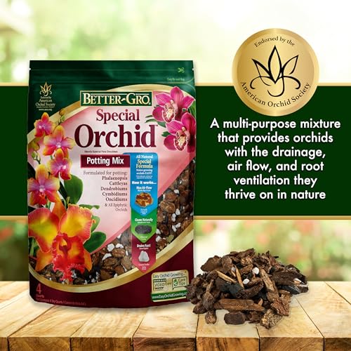 Special Orchid Mix - Premium Grade Orchid Bark Potting Mix for Potting,Repotting,Enhanced Drainage,Air Flow & Root Ventilation,for Phalaenopsis,Cattleyas,Dendrobiums,8 Quarts,(Pack of 2) - view 4