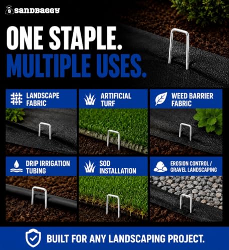 200-Count Rust-Free 6-Inch Landscape Staples (11 Gauge Steel) - Galvanized SOD Garden Stakes Pin ~ Trusted by Farmers & Contractors Across the USA - view 5