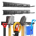 Garage Garden Tool Organizer Wall Mount, Heavy Duty Garage Tool Storage Rack 64 Inches, Max Load 440lb - Shovel, Rake, Folding Chair, Weed Eater Storage
