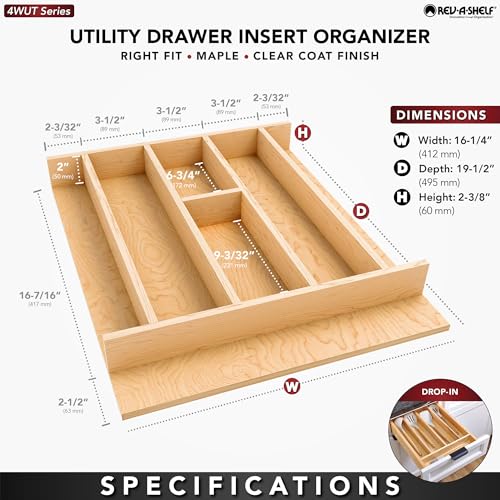 Natural Maple Right Size Drop-In Utensil Drawer Insert - view 2