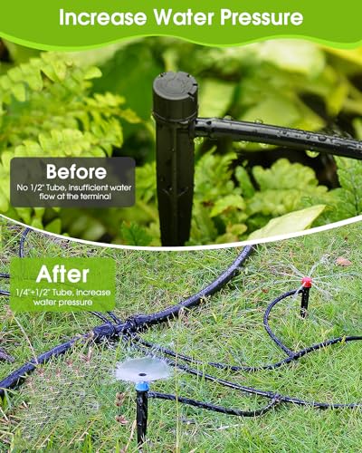 Irrigation System Kit, 226Ft Garden Watering System Automatic Drip Irrigation System, Plant Watering Devices with Distribution Hose, Plant Drip Feeders for Indoor, Greenhouse, Flower Bed, Patio - view 4