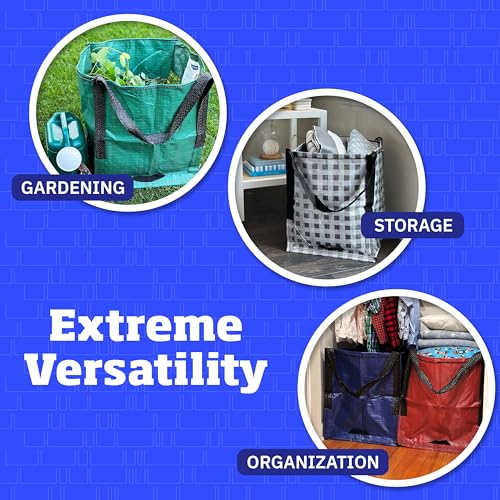 Heavy Duty Storage Tote Bag 22-Gallon, Blue - view 3