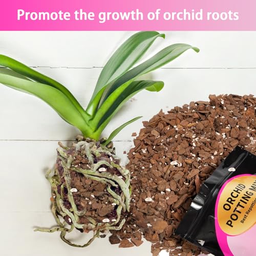 Orchid Potting Mix 1qt，Orchid Soil Composed of Orchid Bark and Perlite，Premium Orchid Medium for Potting, Repotting, Enhanced Drainage, Air Flow & Root Ventilation - view 4
