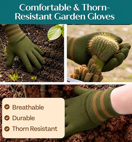 Heavy Duty Gardening Tools - Gardening Gifts for Women, Men, Mom, Dad - Durable, Ergonomic Garden Tools Set (Floral) - view 4