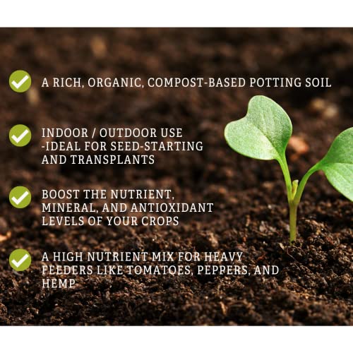 Fort Vee - Organic Potting Soil Mix | High-Nutrient Compost-Based Soil for Indoor & Outdoor Container Seed Starting, Plants & Vegetables Organic Gardening | 2 Pack - 40 Quarts - view 4