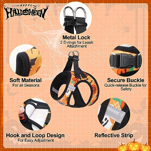 Halloween Dog Harness Medium Sized and Leash Set,No Pull Pet Vest - view 3