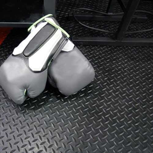 Anti-Slip Rubber Diamond Floor Mat - Durable, Non-Skid, Waterproof Floor Protection for Home, Gym, Garage, and Vehicles - 2.5 mm x 4 ft x 6 ft Rolls - Black (4x6 FT) - view 7