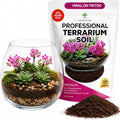 Professional Terrarium Soil Mix 2.2 Quarts Ready to Use, Premium Terrarium Potting Soil for Succulents Cactus Aloe Plants, Pine Bark Peat Coarse Sand, Well Draining Terrarium Mix Made in USA