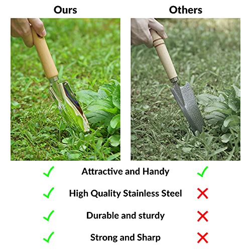 8 Piece Garden Tools Set with Basket, Gardening Gifts for Women Men - view 3