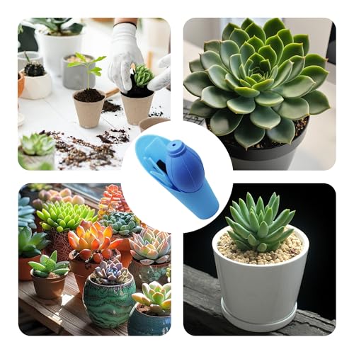 6Pcs Mini Succulent Tools Set, Garden Hand Tools Kit for Indoor Plant Care, Succulent Bonsai Miniature Garden Tool Set, Small Gardening Tools for Transplanting Digging Planting, Blue - view 7