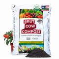 Brut Cow Compost – Nutrient-Rich Composted Cow Manure Organic Soil Amendment – 100% Pure Compost, Additive-Free Fertilizer for Vegetable Gardens, Flowers, Lawns & Indoor Plants – 10 Quart