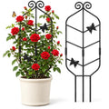 30" Metal Trellis for Potted Climbing Plants, Indoor Outdoor, 2PC