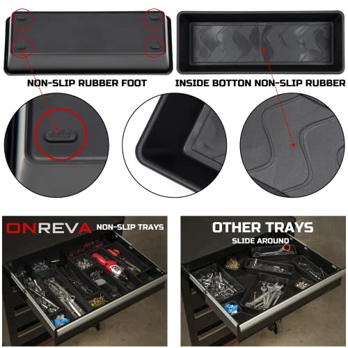 Tool Box Organizer Tray Divider Set, Extra Large Toolbox Trays, Tool Box Organizers and Storage Kit, Rolling Tool Chest Drawer Bins, Hardware Screwdrivers Pliers Organization, 12pcs - view 3