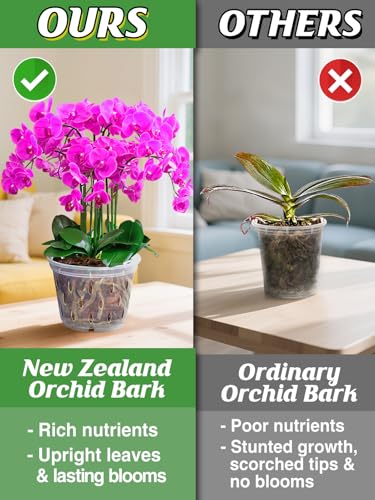 8qt Orchid Bark from New Zealand Pine - 1/2-3/4" Organic Sun-Dried Bark Nuggets Mulch, Breathable Potting Medium for Indoor Plants Root Health - view 3
