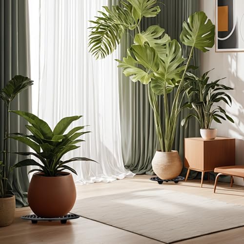 Plant Riser Indoor Outdoor, Plant Level Pot Elevator- 12inch Plant Riser Holder Plastic Floor Protector Plant Trivet, Heavy Planter Holder for Prevent Rot and Damage on Patio & Deck(12inch X 6Pack) - view 5