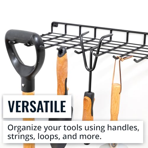 Gardening Hand Tools Organizer, Wall Mount Storage Shelf for Garden Scissors, Hand Pruners, Plant Shears, Tree Cutter, Gardening Shears, and Garden Supplies, Holds 40 lbs - view 6