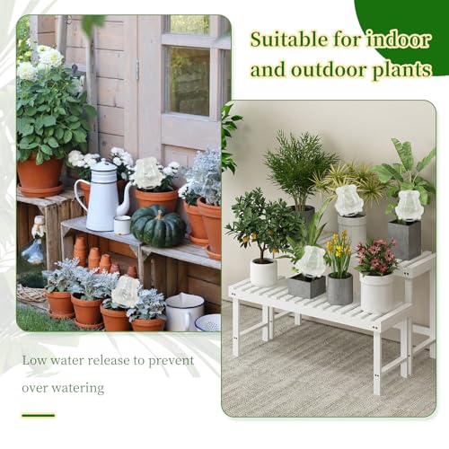 3 Pack Plant Self Watering Globes Top Fill for Indoor Plastic Water Bulbs Slow Release Terracotta 13oz Self Watering Planter Insert Automatic Drip Irrigation Water Spikes Stakes Devices System - view 6