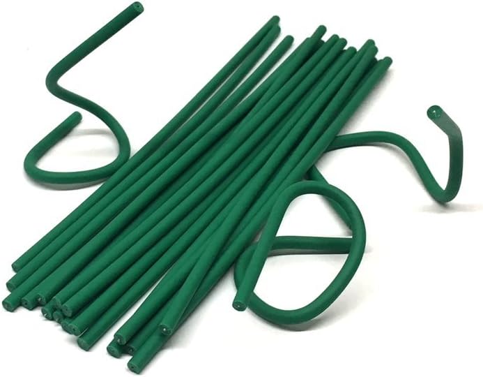 Set of 40 Plant Twist Tie - Flexible Green Rubber Coated Garden Training Wire (40) - view 2