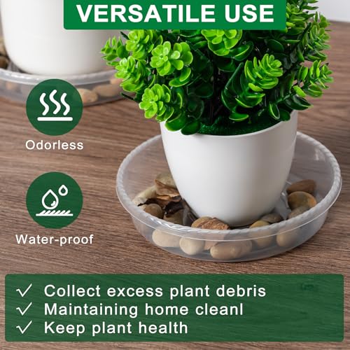 Plant Saucer Tray, 6 Pack 10 Inch Plastic Plant Saucers for Indoor Outdoor - view 6
