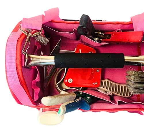 12.5" Pink Tool Carry-All Tool Bag | Premium Canvas with Multi-Pockets | Metal Handle & Rubber Feet | 12.5" x 9.5" x 8" | Best for Tools, Crafts & Supplies - view 7
