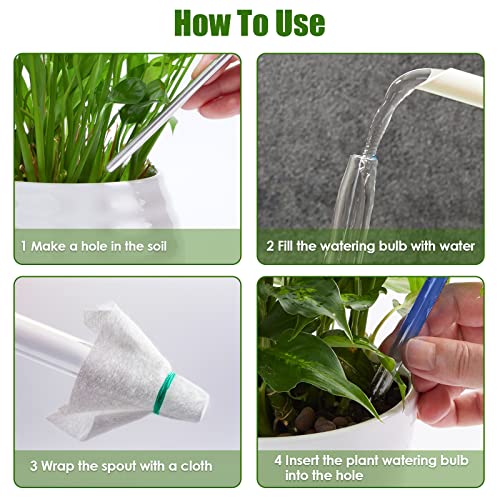 Glass Plant Self Watering Bulbs 3-Pack Iridescent Pearl - view 7