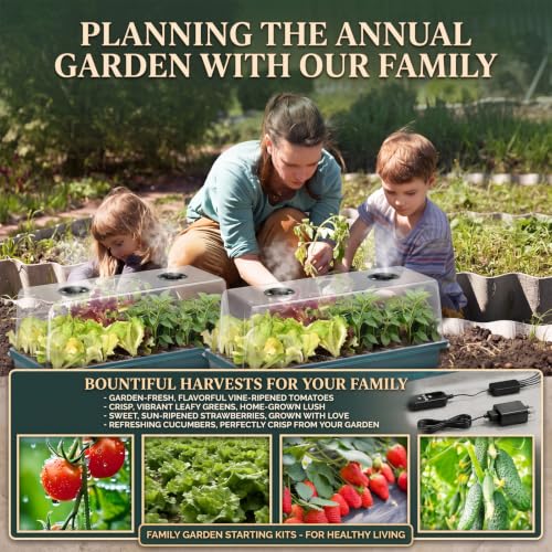 2-Pack 60-Cell Seed Starter Tray with Grow Light, 1-24H Timer - view 5