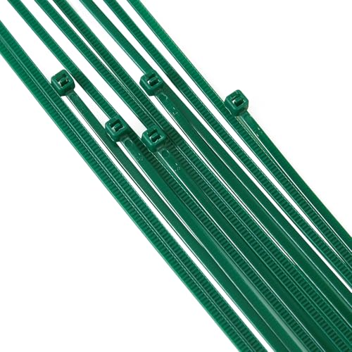 8 inch 3mm Dark Green Nylon Garden Cable Zip Ties Self Locking Cable Ties Twist Ties, Multi-Purpose Cable Tie (200 Pcs) Decoration Tie Wraps for Christmas Tree - view 2