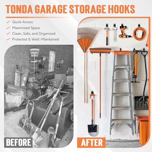 Garage Hooks, 20 Pack Wall Storage Hooks for Bike, Ladder and Tools - view 3