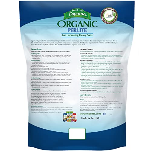 Organic Perlite; All Natural and Approved for Organic Gardening. Helps Loosen and Aerate Heavy Soils, Prevent Compaction & Promotes Root Growth – Pack of 1 - view 2
