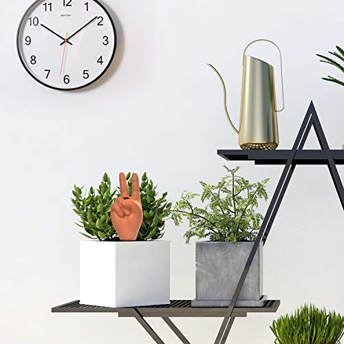 4 Pack 9" Tall Peace Hands for Plant Auotmatic Watering Devices - Terracotta Plants Self Watering Spikes Stakes - Home Garden Decorative Waterer(Peace V Sign Hand) - view 3