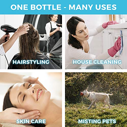 Hair Spray Bottle Continuous Water Mister Spray Bottle Empty Ultra Fine for Hair Styling, Pets, Plants, Cleaning, Misting & Skin Care, Salons, for Taming Hair in Morning, Curly Hair, Essential Oil Scents & More - view 4