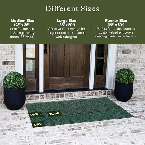 Boxwood Front Door Mat Indoor Outdoor Entrance, All-Weather Mats - view 2