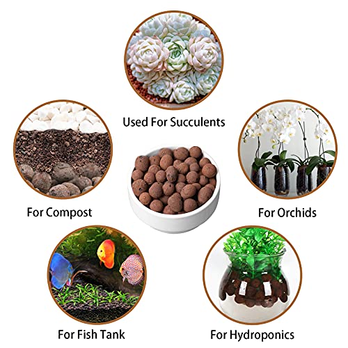 Leca Expanded Clay Pebbles 5LBS Grow Media for Indoor Plants Hydroponic Growing Gardening System Supplies … - view 5