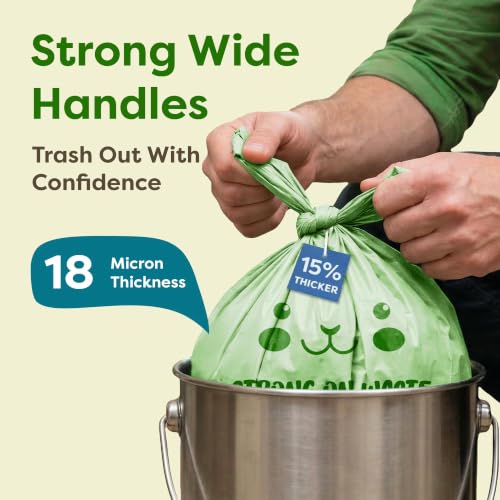 2.6 Gallon Compostable Trash Bags (100 Count) — Thick 0.7 Mil Small Compost Bin Liners — Leak-Resistant Plant-Based Food Scrap Bags for Countertop Kitchen Compost Pails — ASTM D6400 BPI Certified - view 6