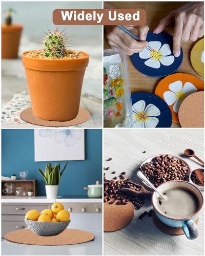 10 Inch Cork Plant Coasters, 2 Pack Round Plant Mats for Large Flower Pots - view 6