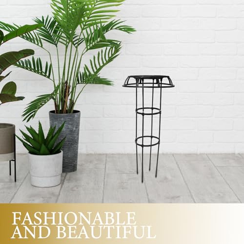 Indoor Trellis Plant Support Rack Φ25.4 Plastic Coated Metal Frame Black - view 5